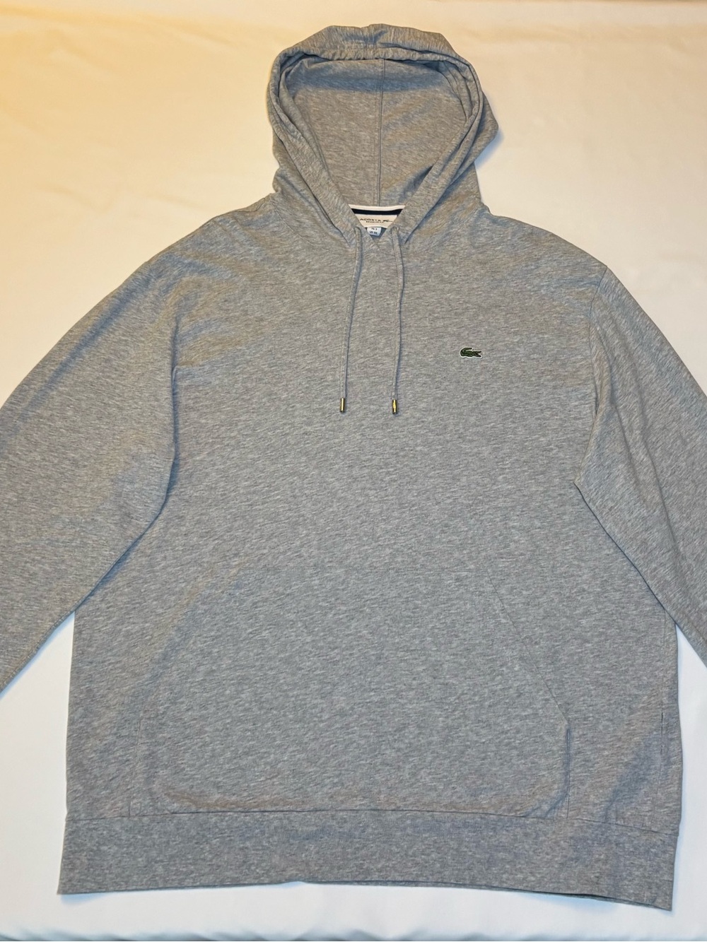 Lacoste Men's Heather Gray Long Sleeve Hoodie T-Shirt